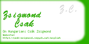 zsigmond csak business card